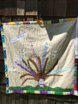 Annual Hornby Island Quilt show! This I am rather sure must be part of the quilt artist's master's thesis.